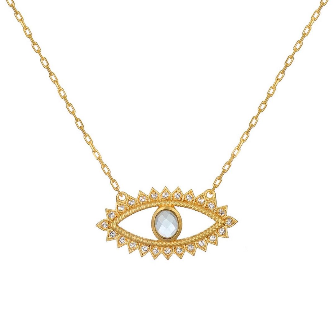 Evil Eye Topaz Necklace